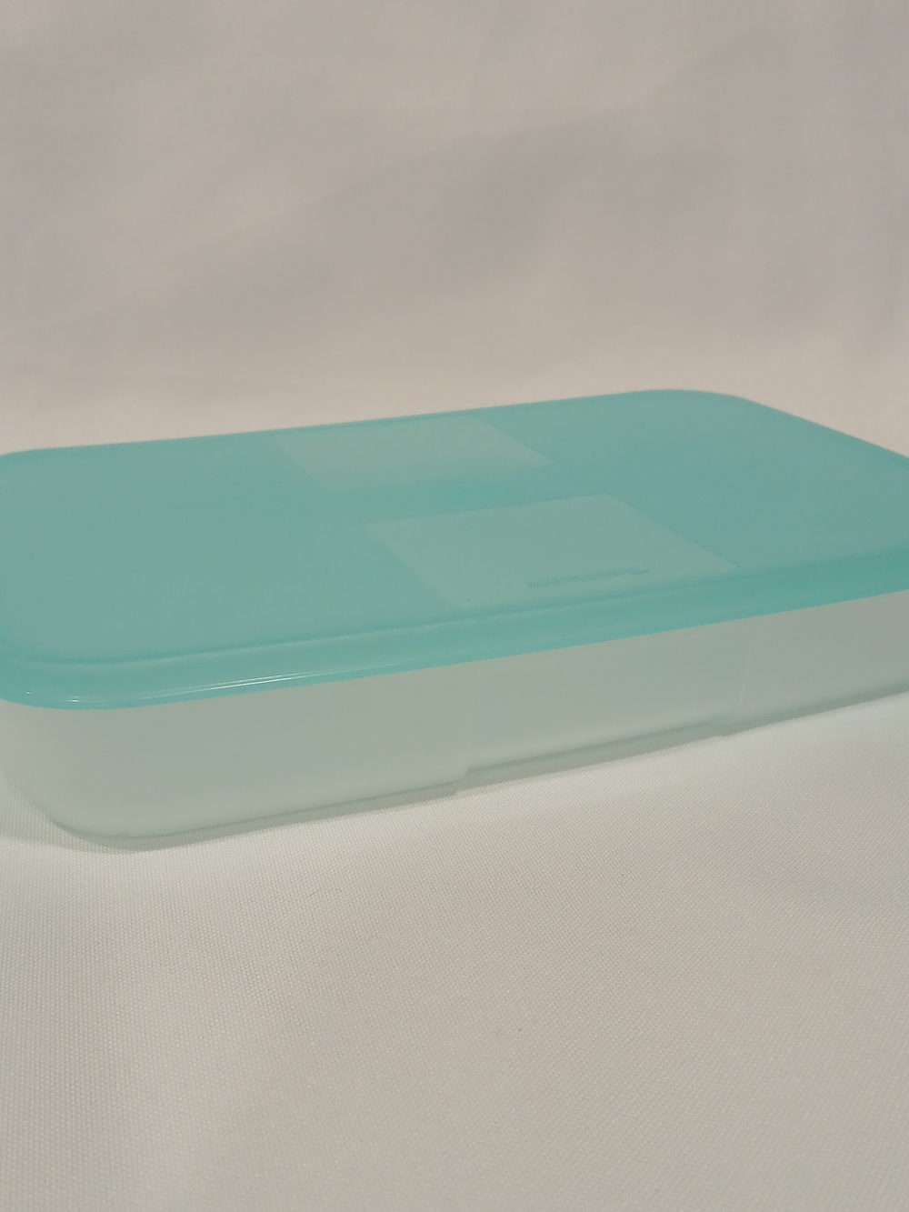 Vntg Tupperware Freezer Mate Set 2093A Lid 2092B Turquoise 2 3/4 Cups Rectangle